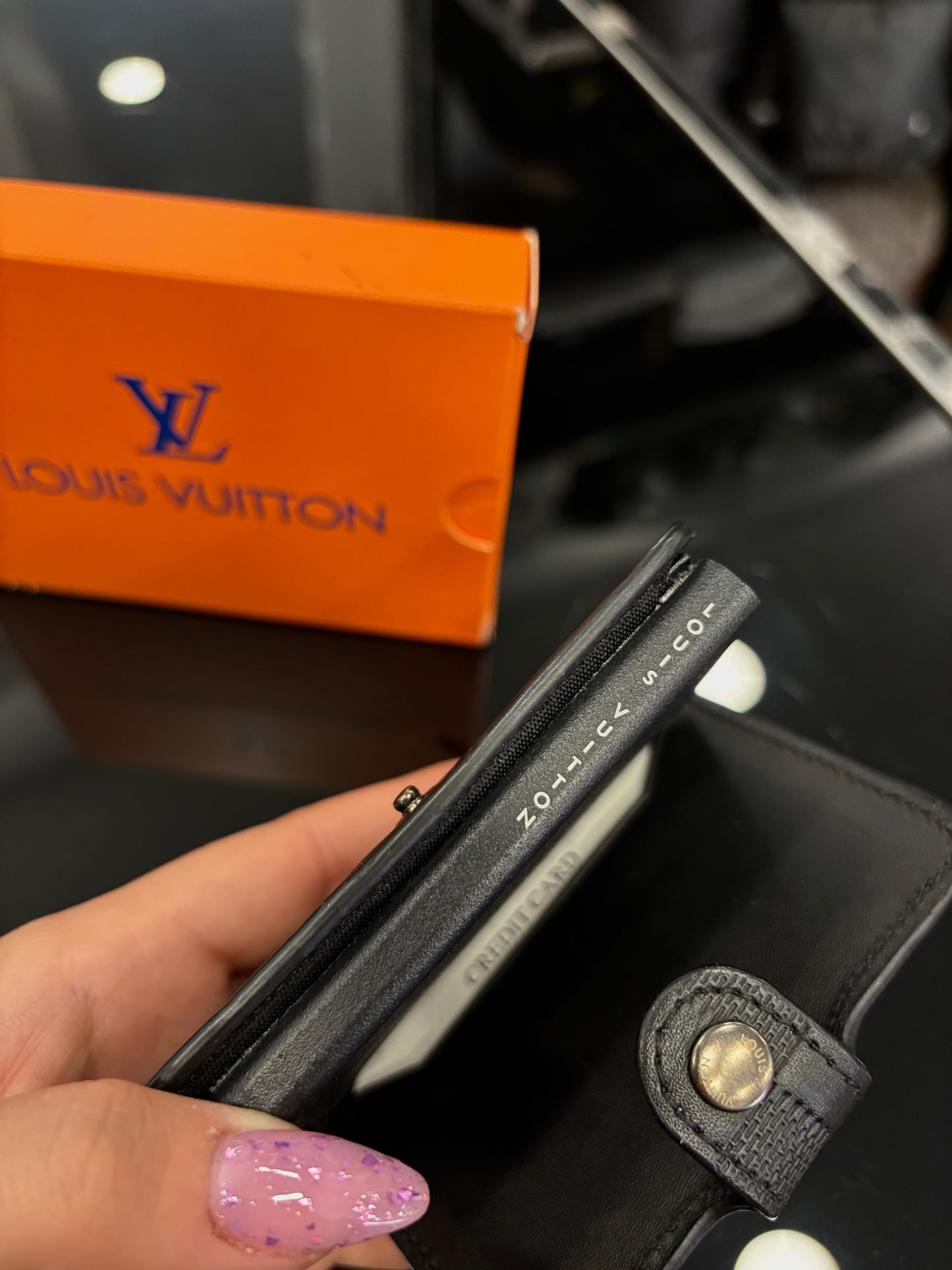 Louis Vuitton damier black wallet
