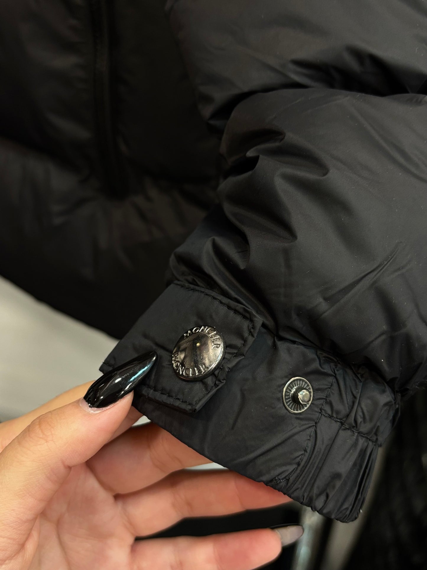 Moncler matte black jacket
