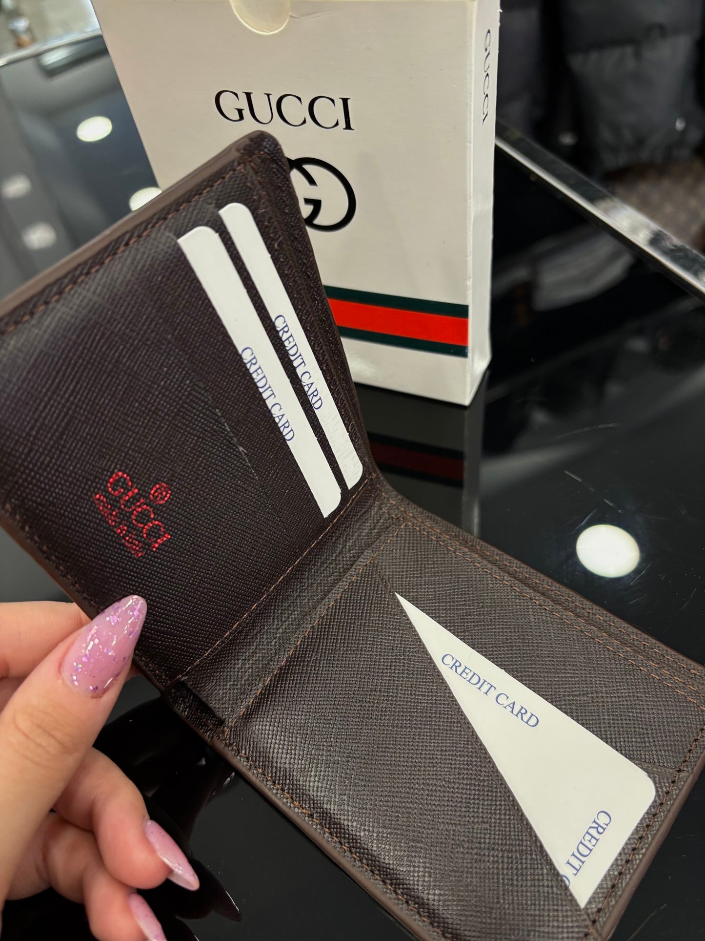 Gucci monogram beige wallet