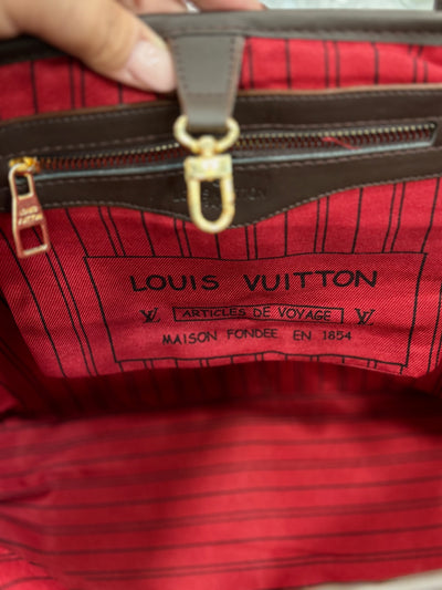 Louis Vuitton Neverfull MM Damier Ebene brown shoulder bag