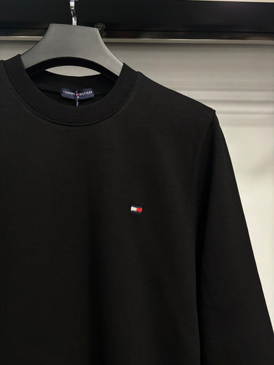 Tommy Jeans Regular Flag Crew hoodie black