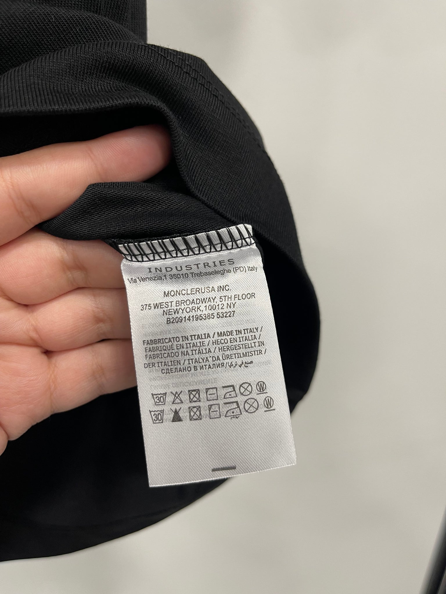 Moncler black T-shirt