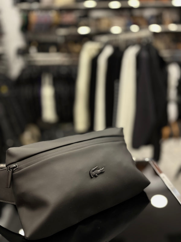 Lacoste black bag μέσης/χιαστί