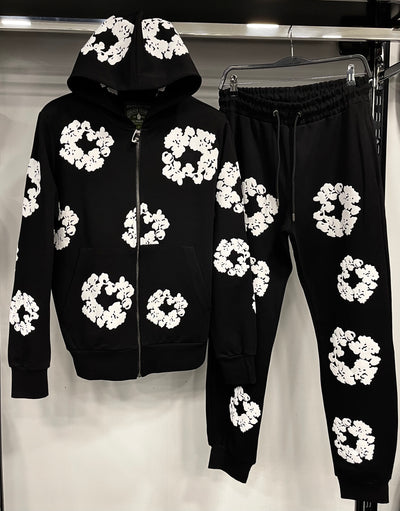 Denim Tears Wreath-Print Set