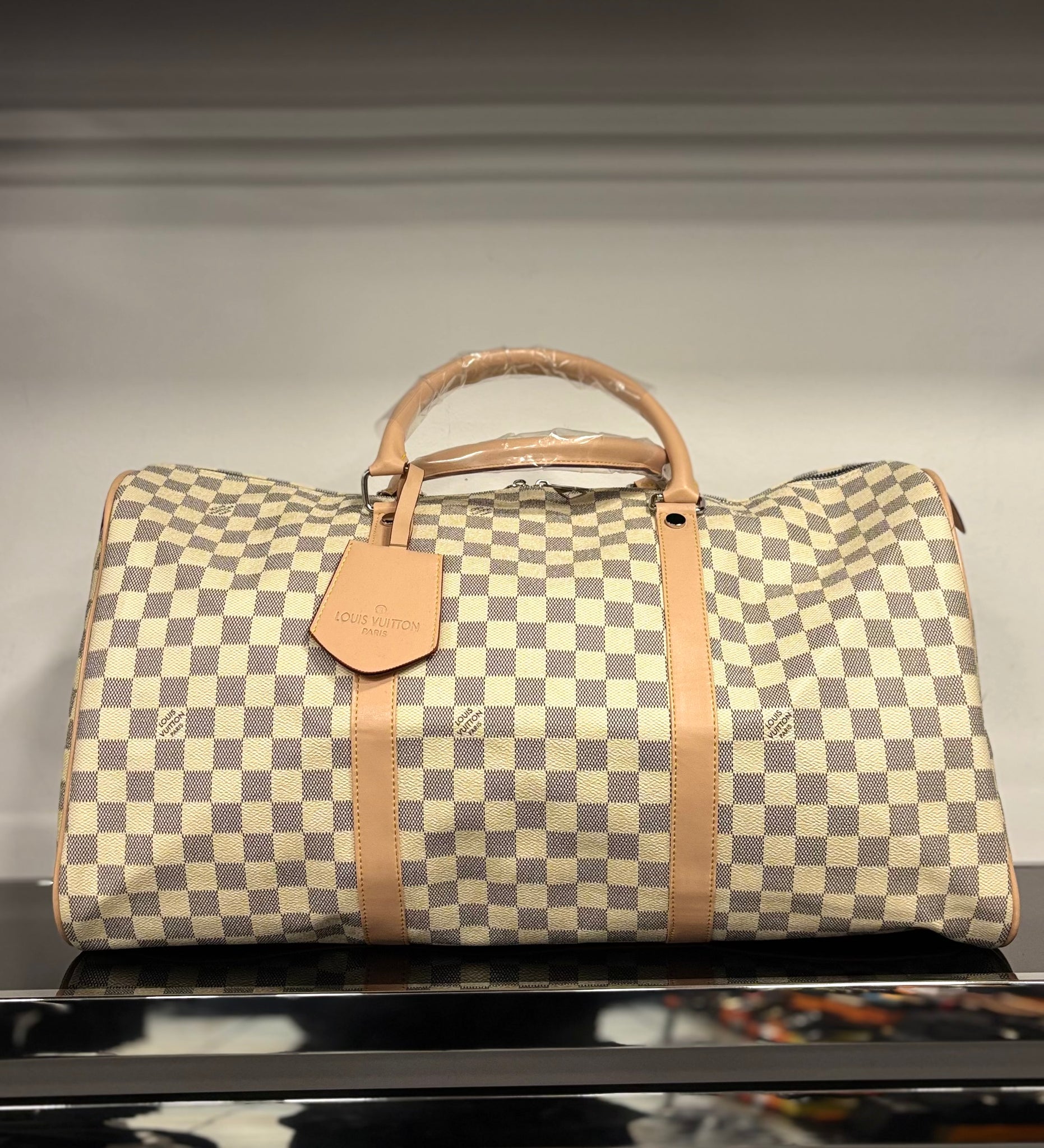 Louis Vuitton Keepall Bandoulière 55 Damier beige travel bag