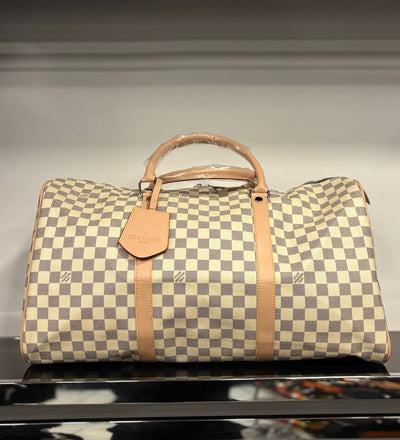 Louis Vuitton Keepall Bandoulière 55 Damier beige travel bag