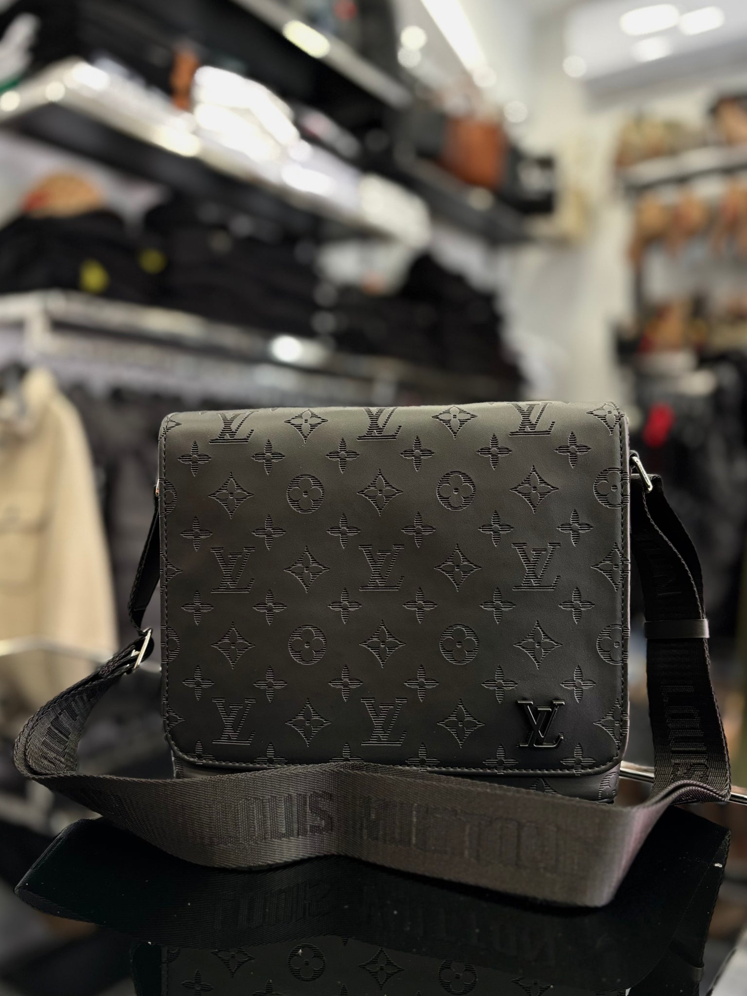 Louis Vuitton black bag monogram