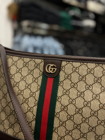 Gucci Ophidia GG large size shoulder brown bag