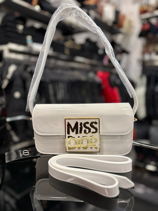 Miss Dior Patent Leather White