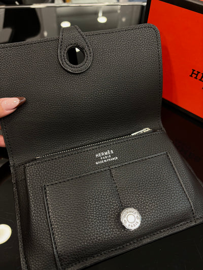 Hermès Dogon black wallet