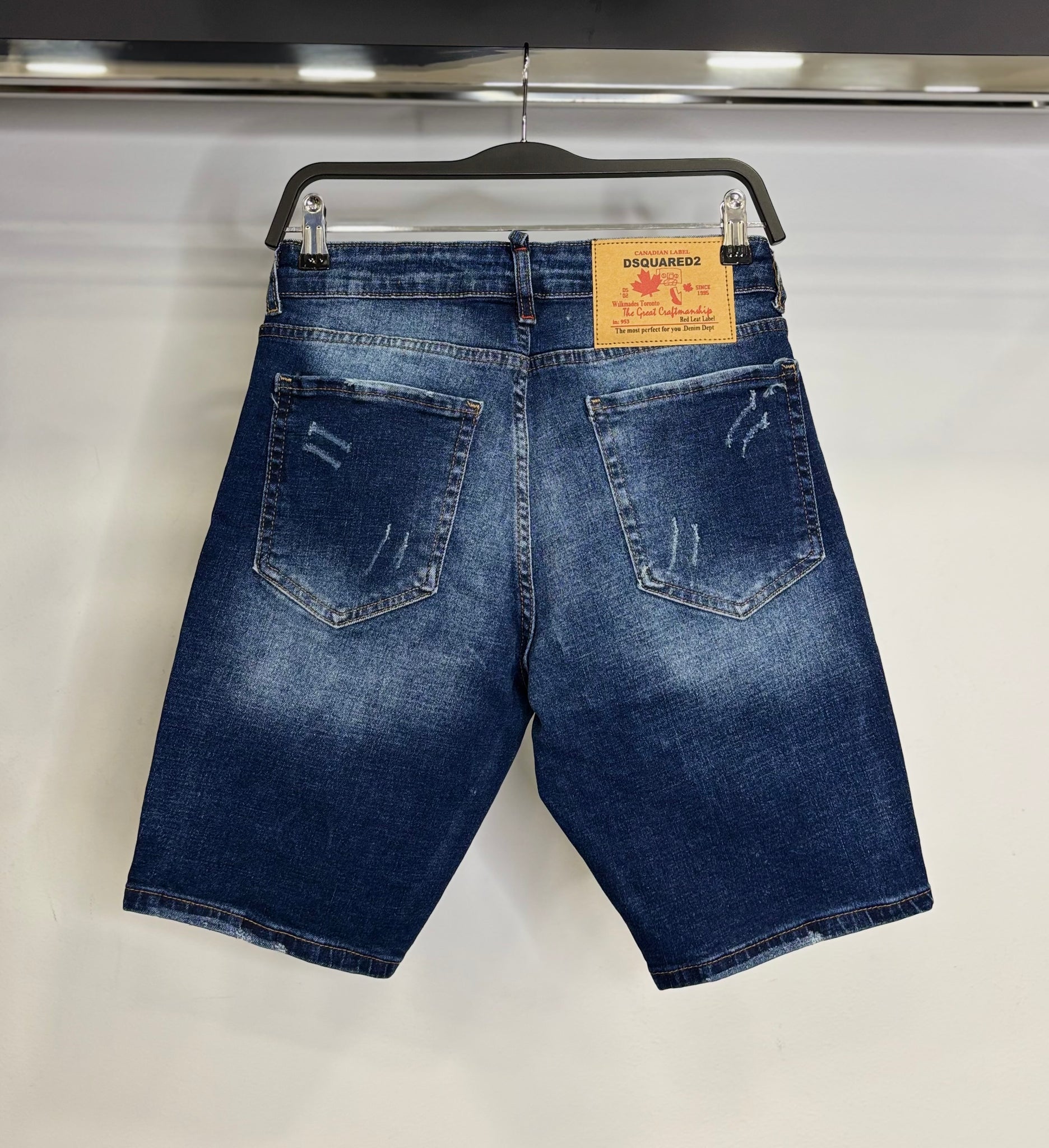Dsquared2 Canadian Label blue jean shorts no1