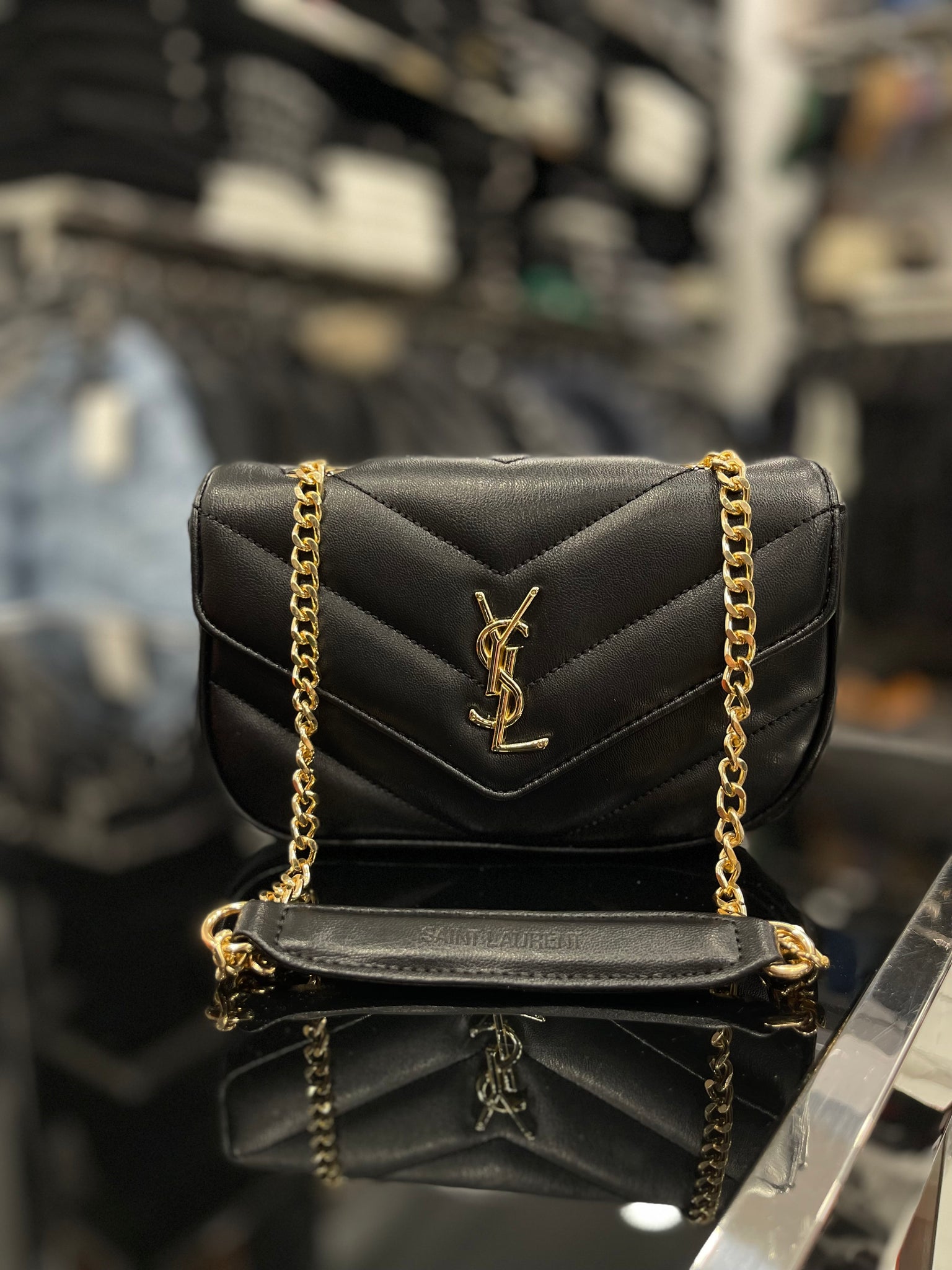 Yves Saint Laurent Loulou small black bag