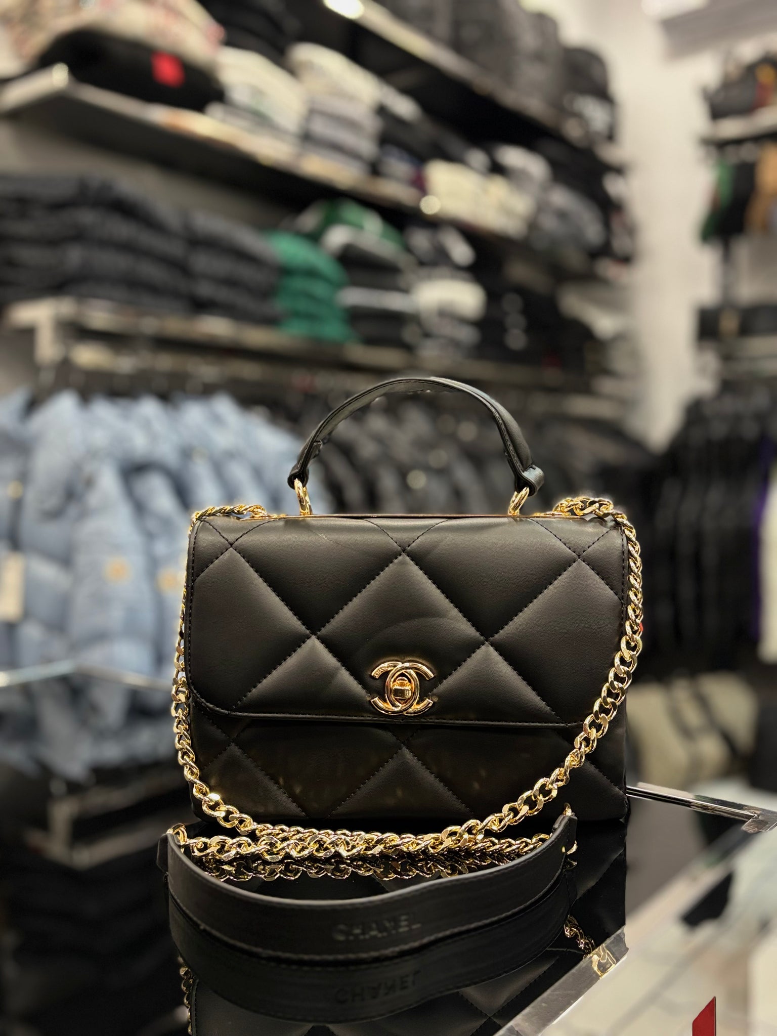 Chanel black hand bag