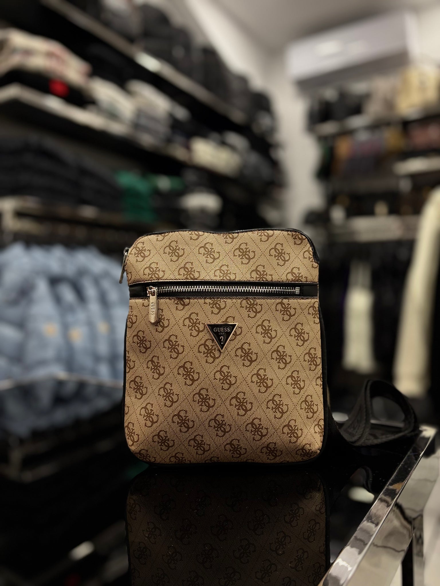 Guess beige bag ώμου/χιαστί