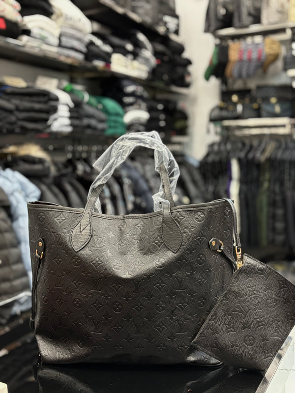 Louis Vuitton Neverfull Monogram Empreinte black shoulder bag