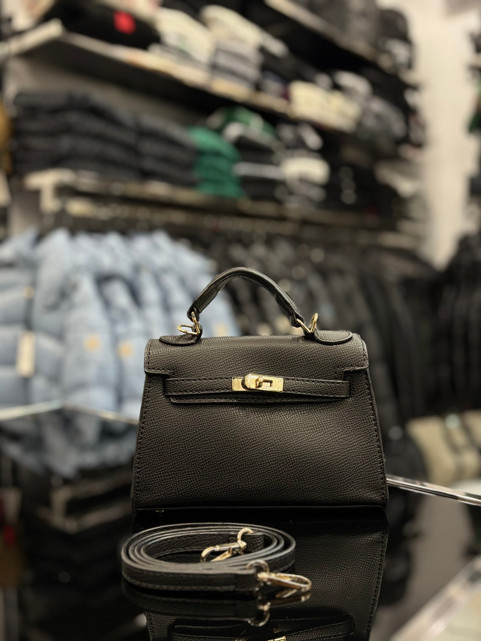 Hermes Mini Kelly Black bag