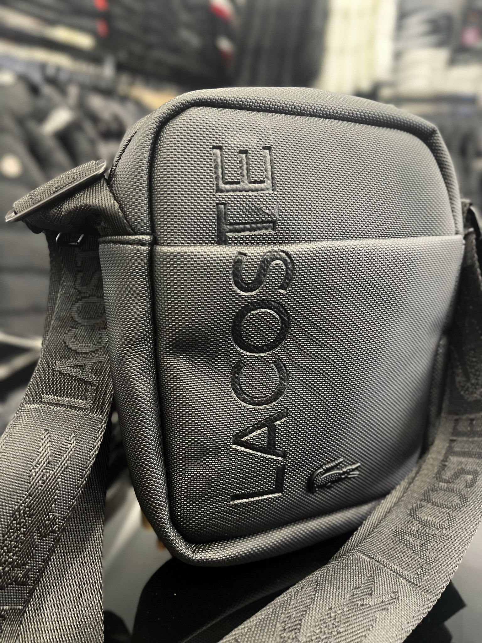 Lacoste Black bag ωμού/χιαστί