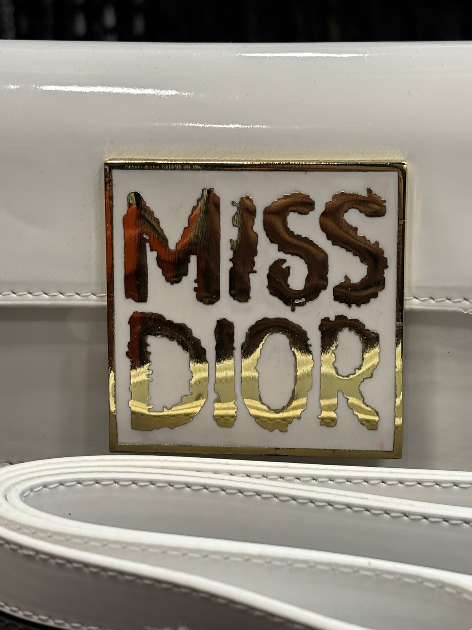 Miss Dior Patent Leather White