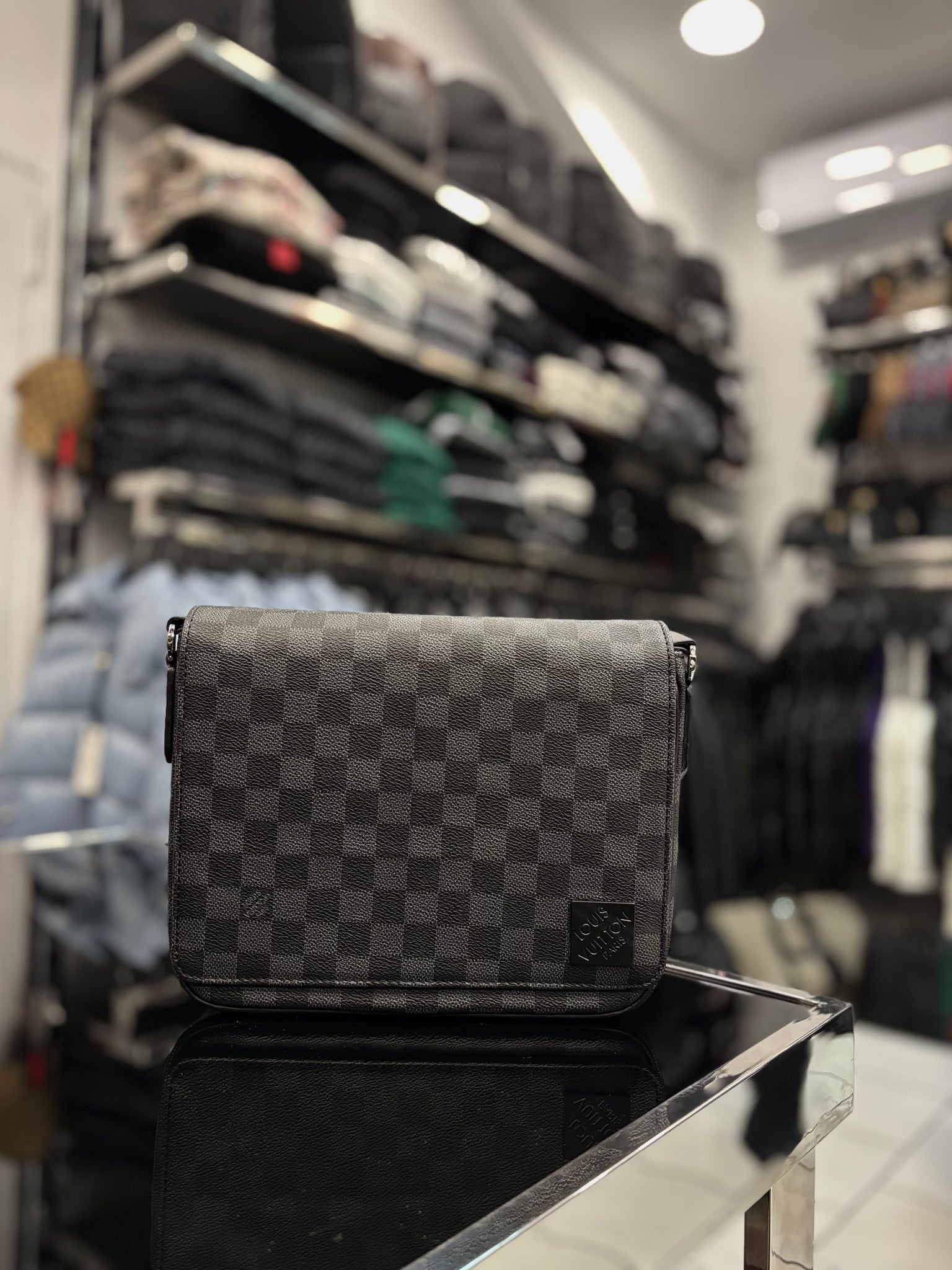 Louis Vuitton District PM Messenger Damier black bag