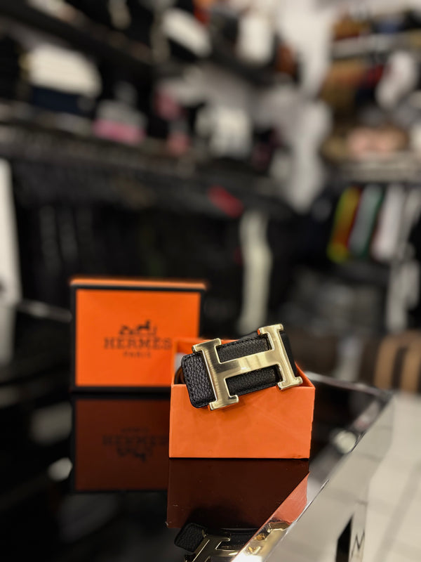 Hermes black/brown belt