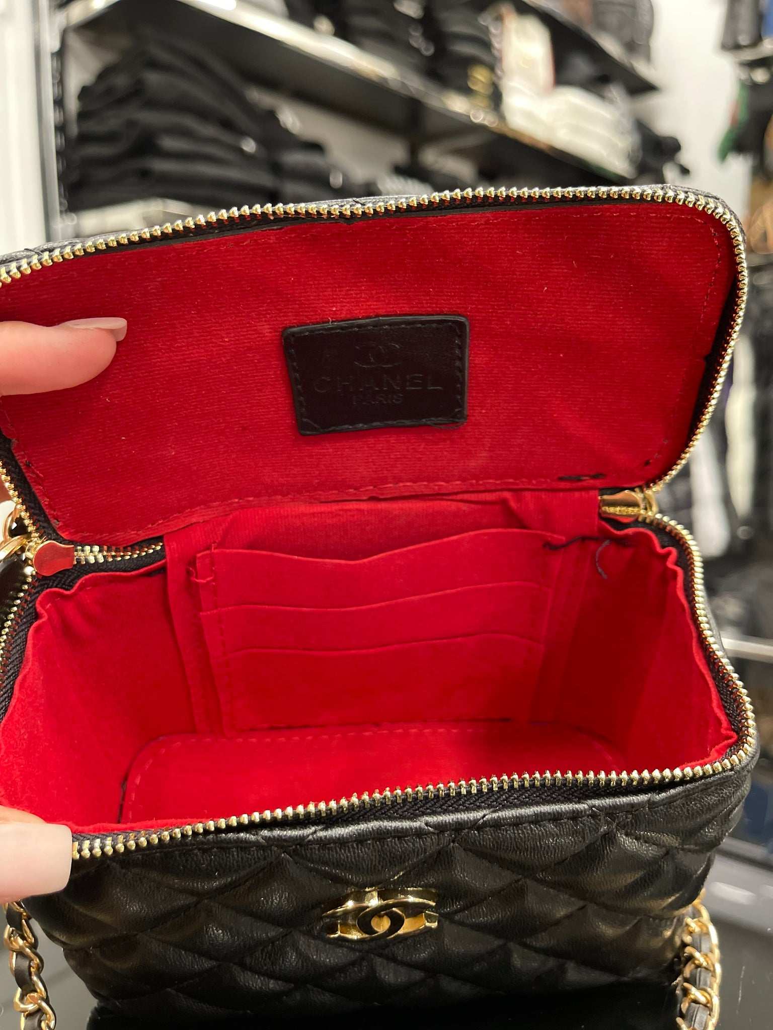Chanel mini vanity black bag