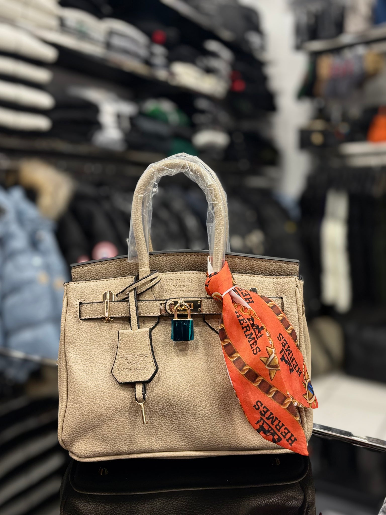 Hermes Birkin 30 beige bag