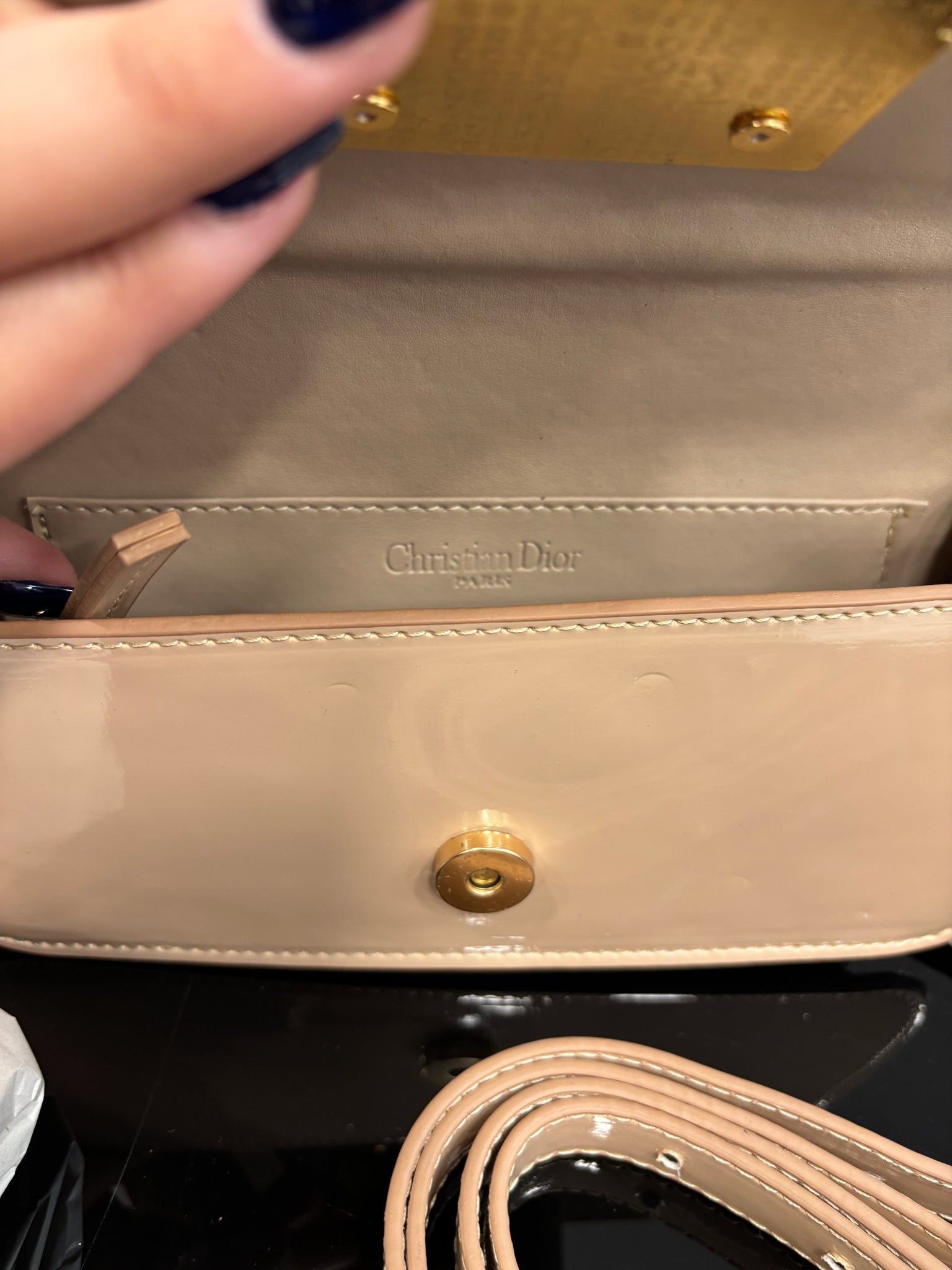 Miss Dior Patent Leather Beige