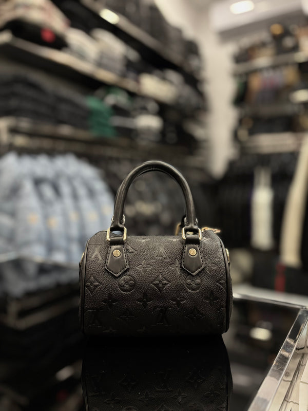 Louis Vuitton Nano Speedy Monogram canvas black bag