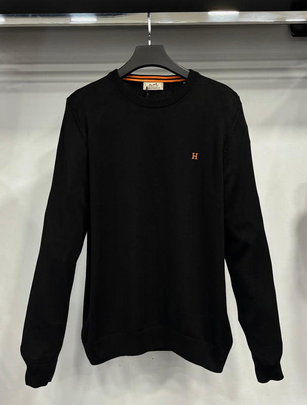 Hermes sleeve sweater black