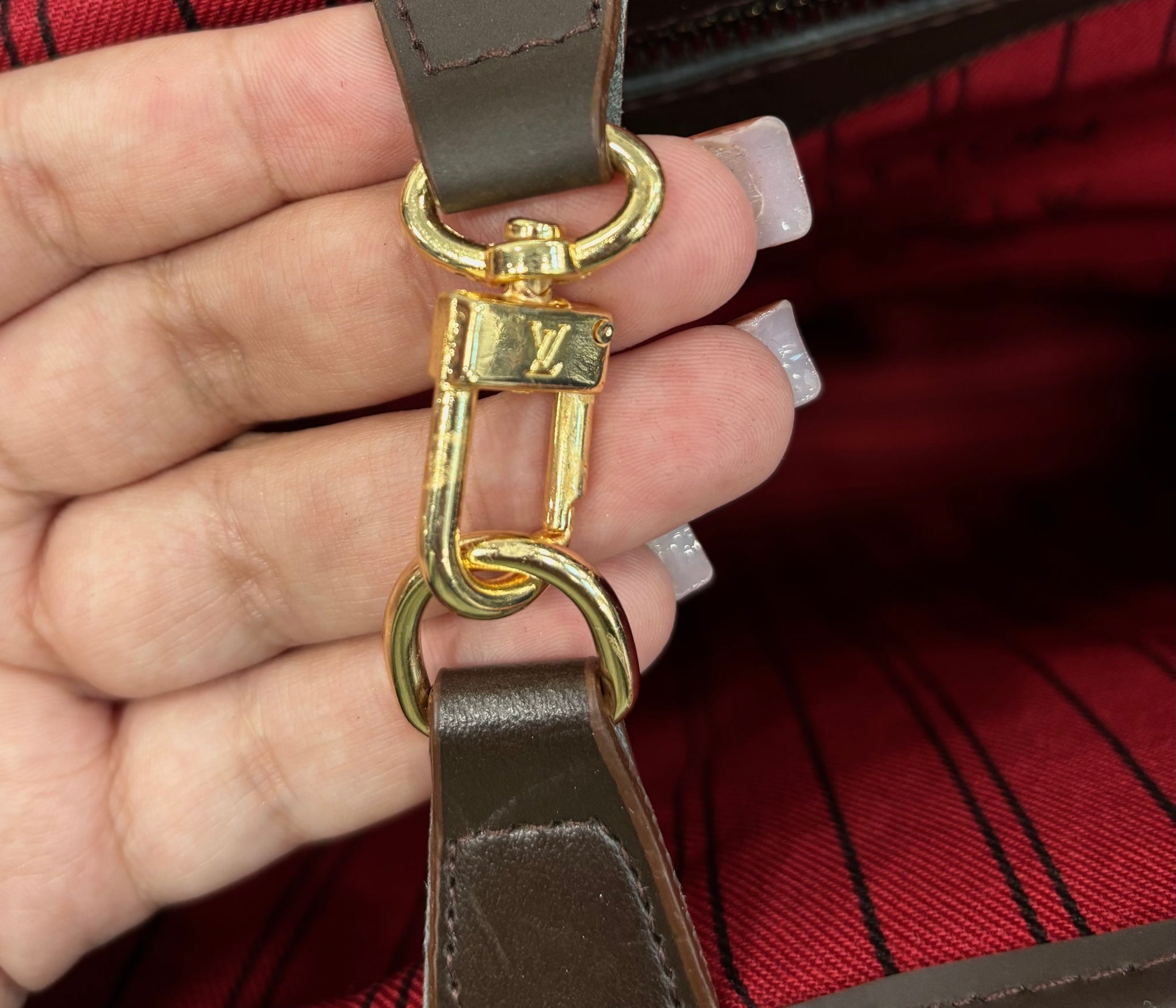 Louis Vuitton Neverfull MM Damier Ebene brown shoulder bag