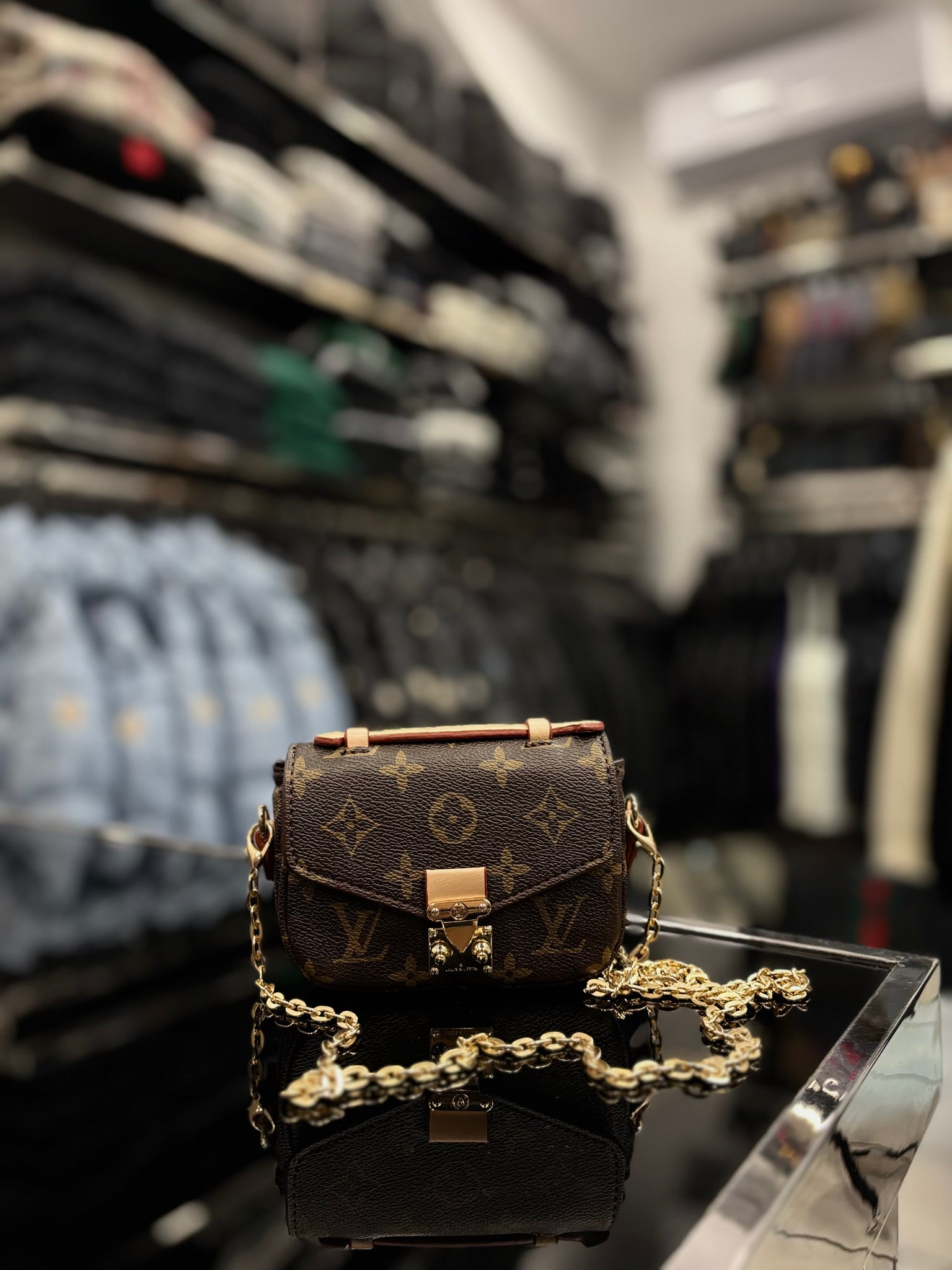 Louis Vuitton Micro Métis Monogram Canvas brown bag