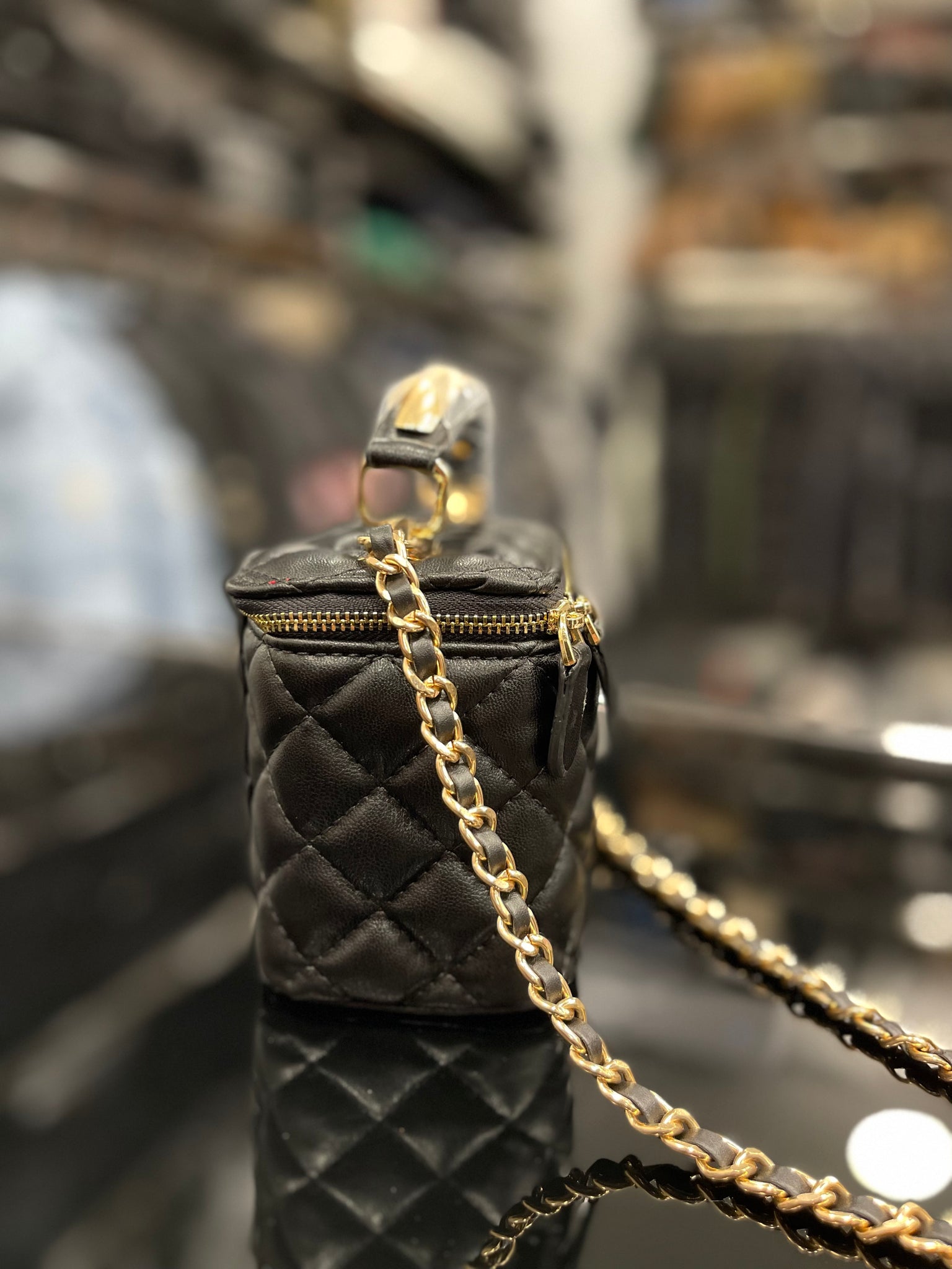 Chanel mini vanity black bag