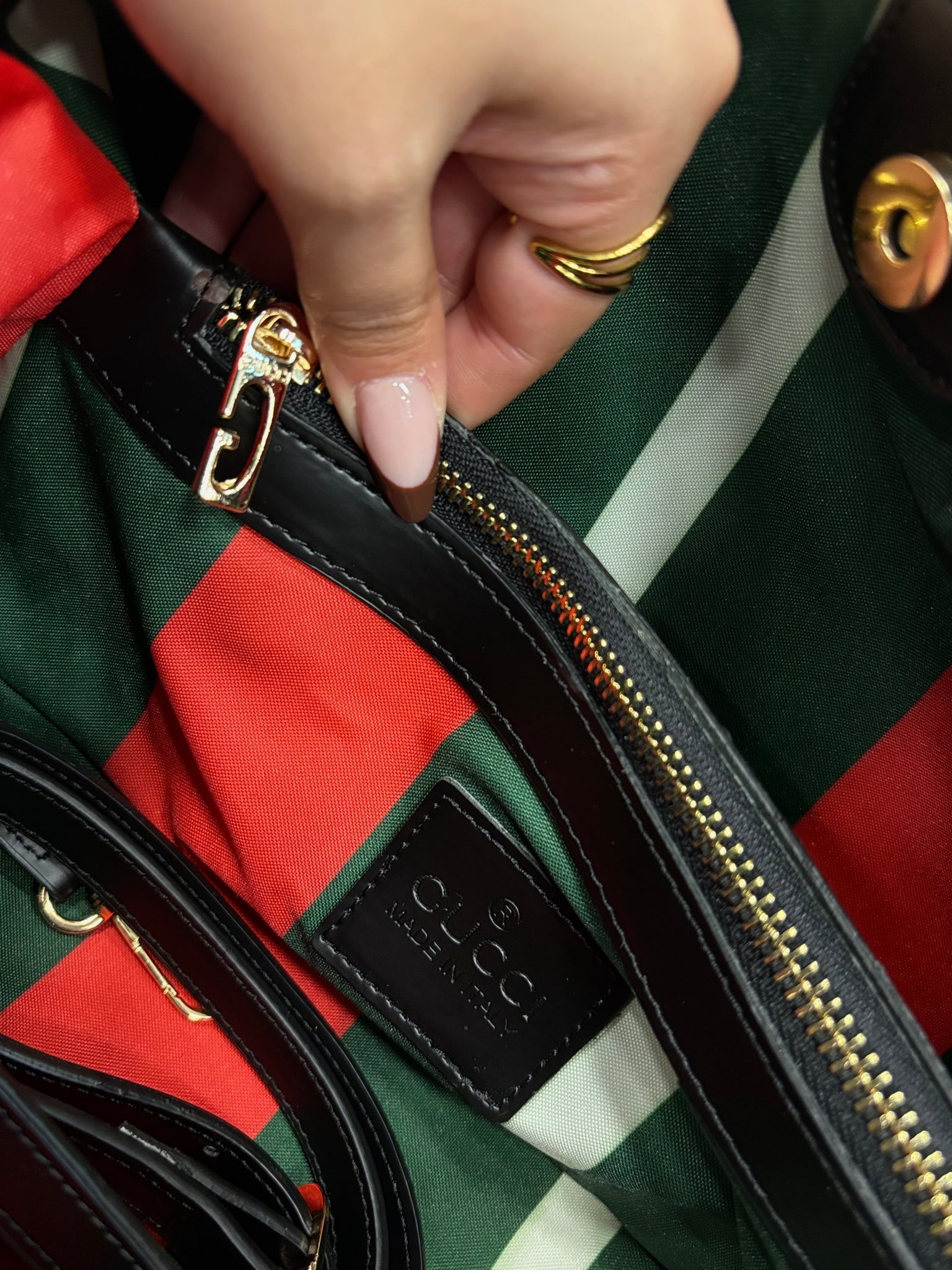 Gucci GG Emblem Tote black bag