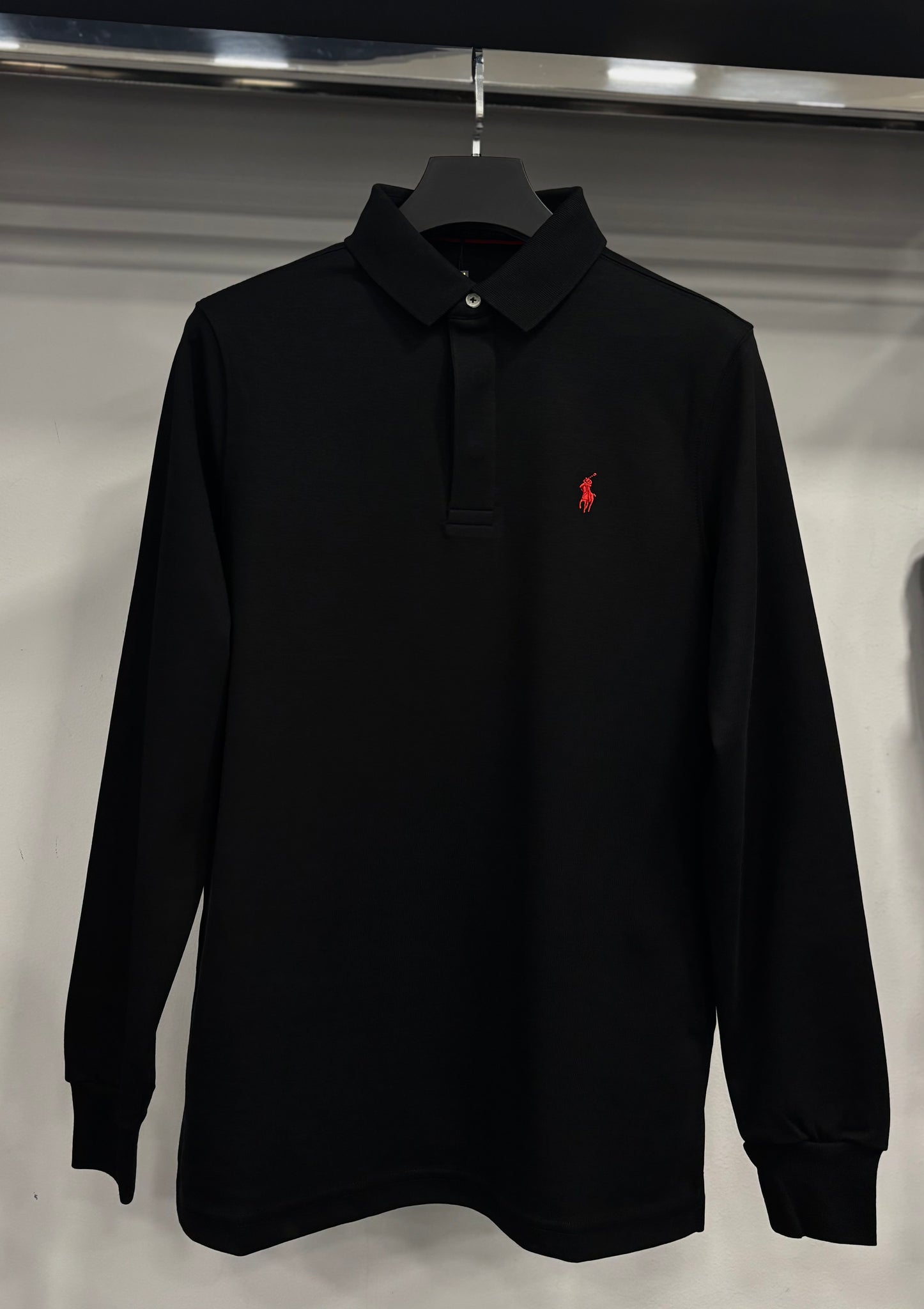 Polo Ralph Lauren long sleeve with a collar black blouse