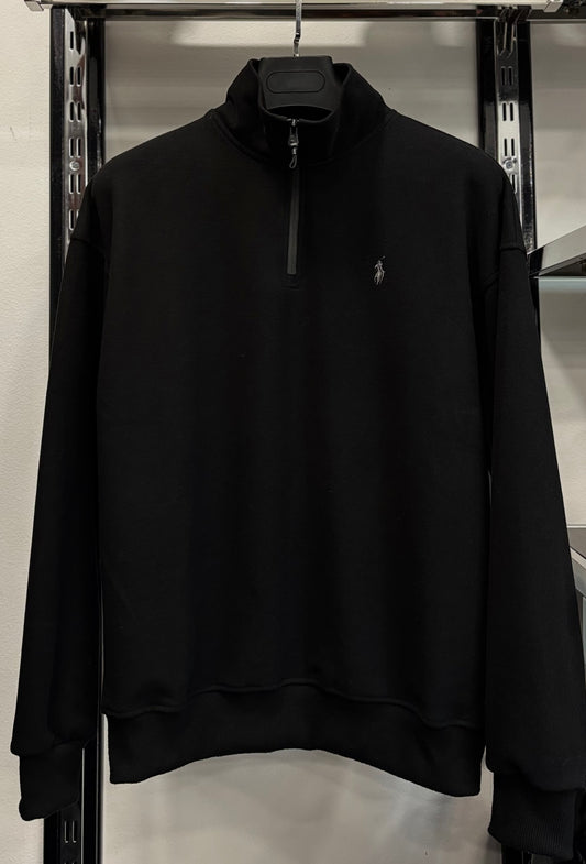 Polo Ralph Lauren black half zip hoodie