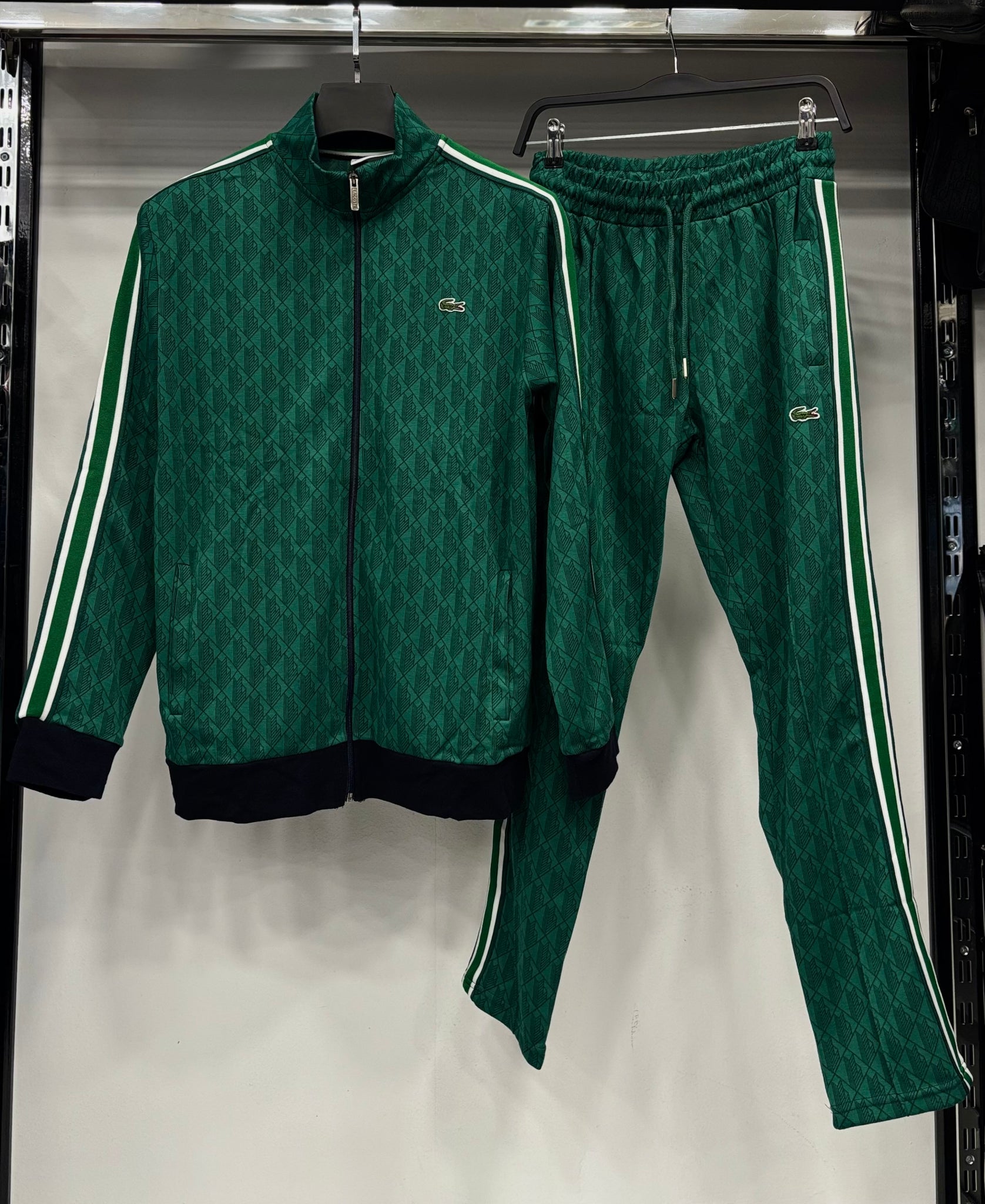 Lacoste Paris Jacquard Monogram green set