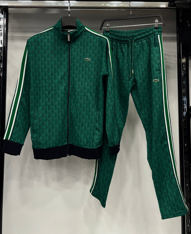 Lacoste Paris Jacquard Monogram green set