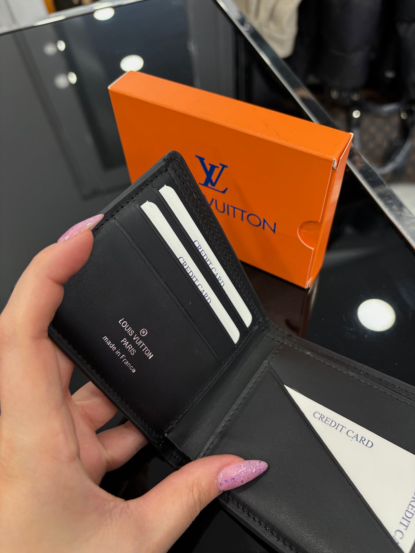 Louis Vuitton damier black wallet