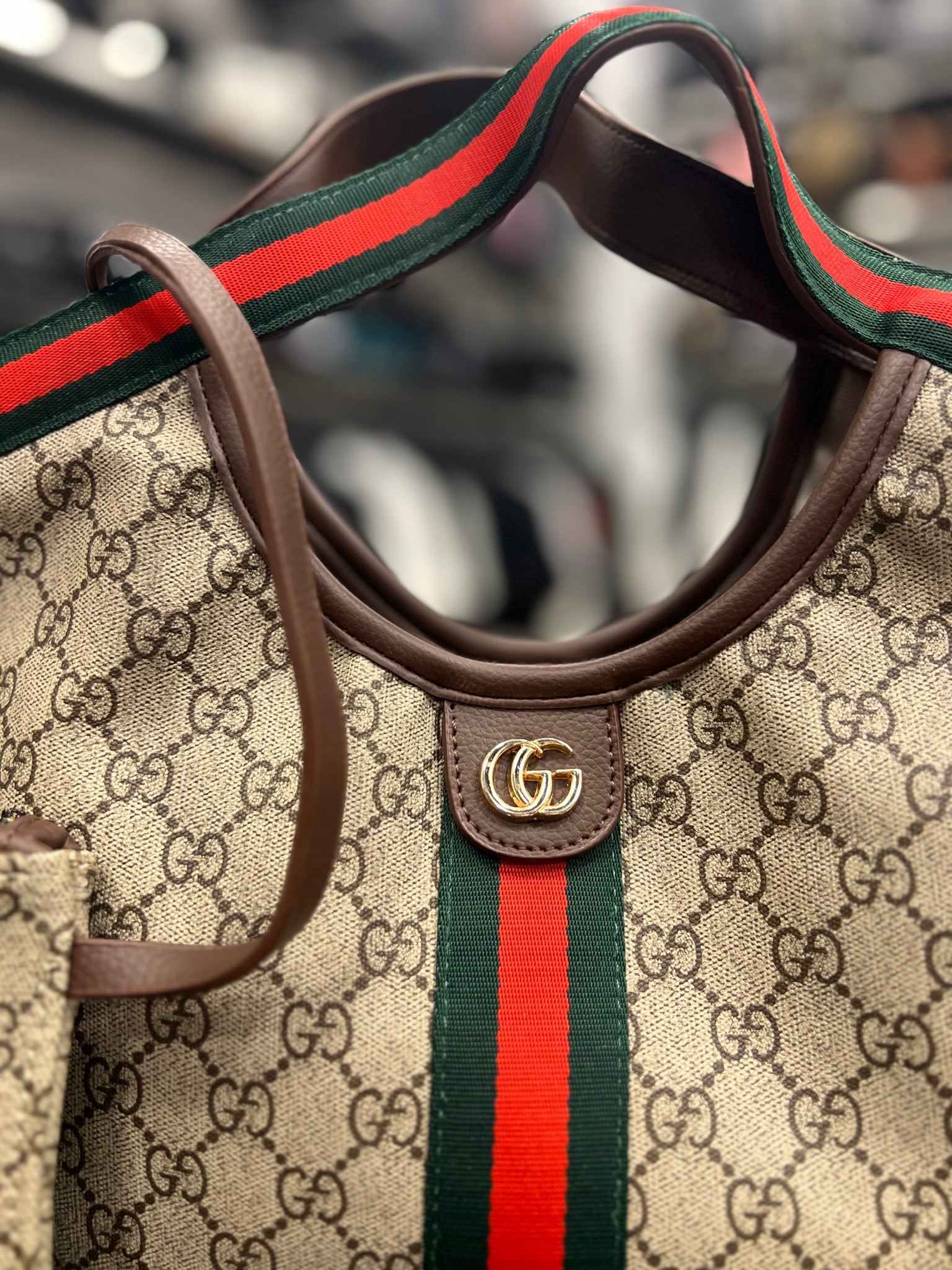 Gucci Giglio Small Tote Bag Beige