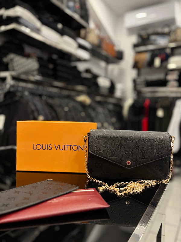 Louis Vuitton Black bag Monogram Empreinte Pochette Félicie
