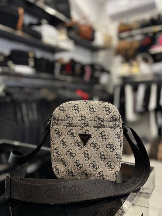 Guess beige τσαντάκι ώμου/χιαστί