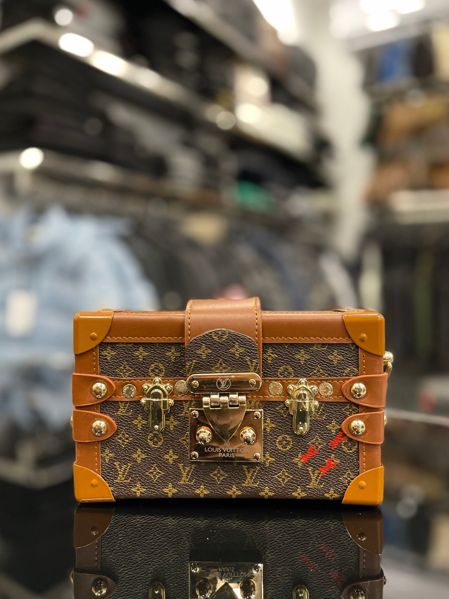 Louis Vuitton Petite Malle Monogram brown bag