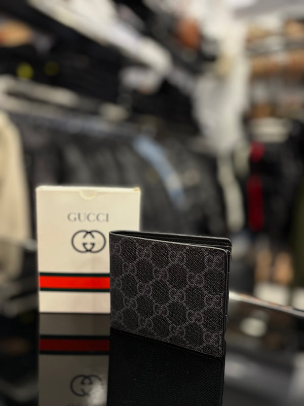Gucci monogram black wallet
