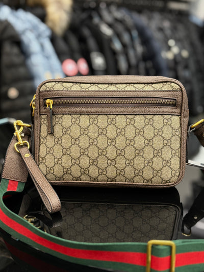 Gucci Ophidia GG Supreme brown bag ώμου/χιαστί