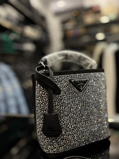 Prada Re-Edition 2005 with crystals black bag