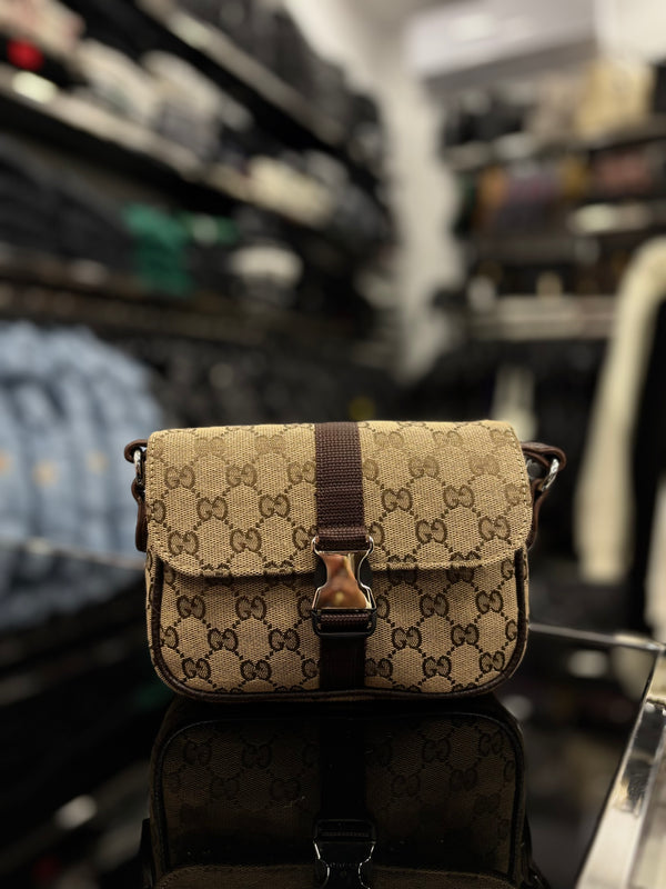 Gucci GG Canvas Mini crossbody brown bag