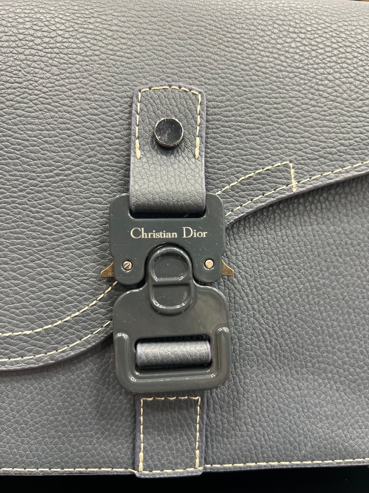 Dior Grained Calfskin Saddle Messenger Bag