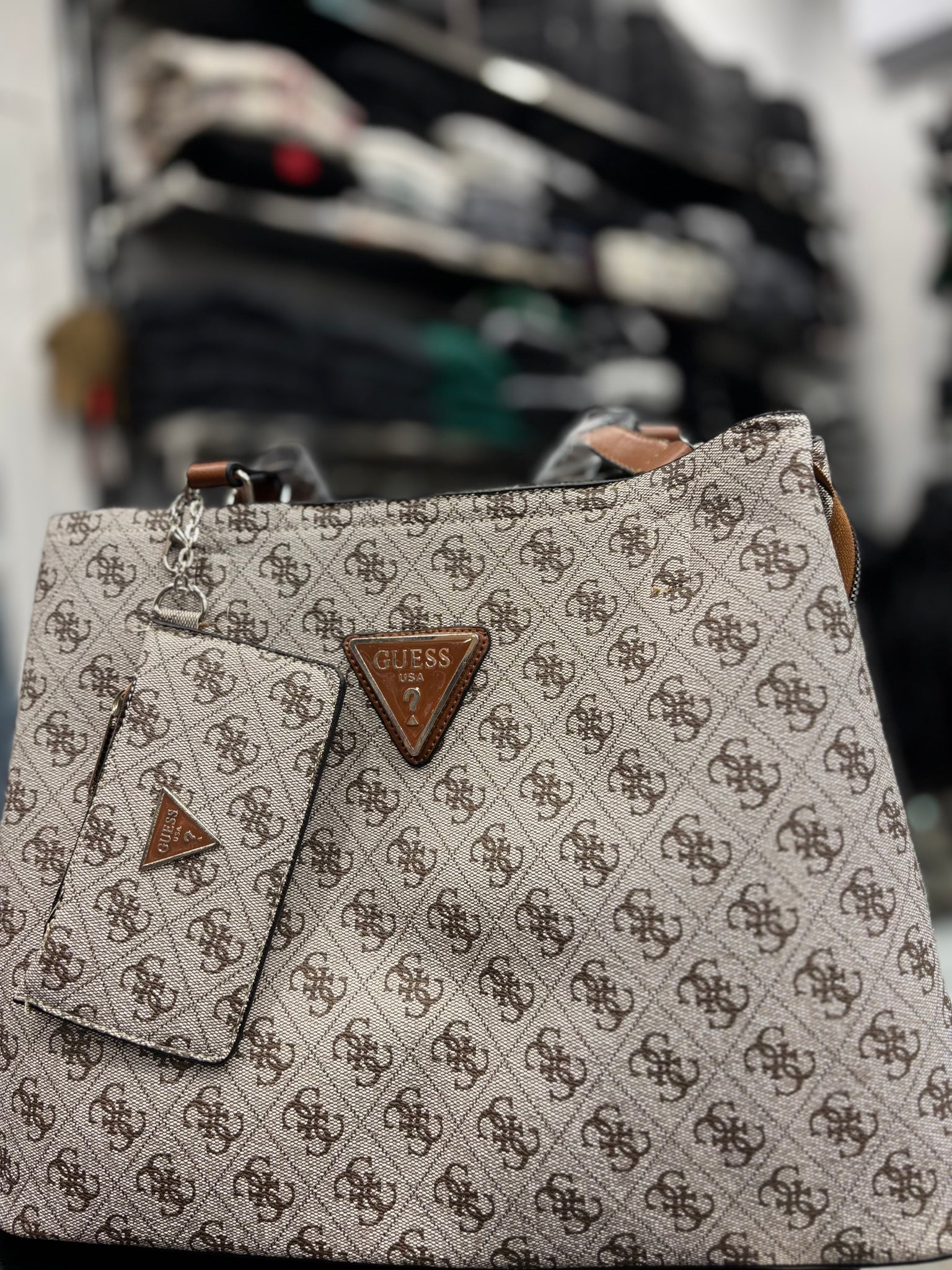 Guess shoulder beige bag