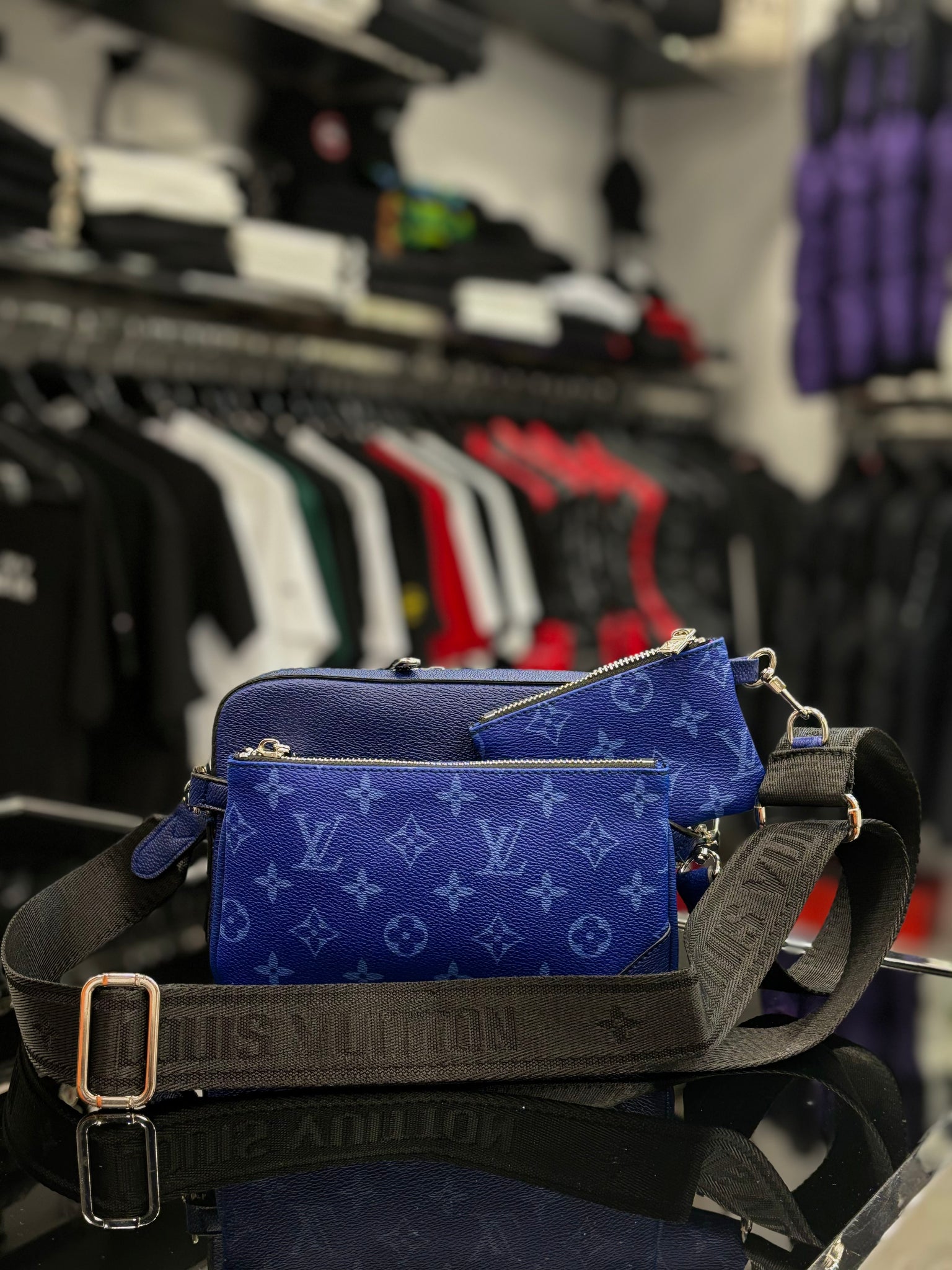 Louis Vuitton Trio Blue bag ωμού/χιαστί