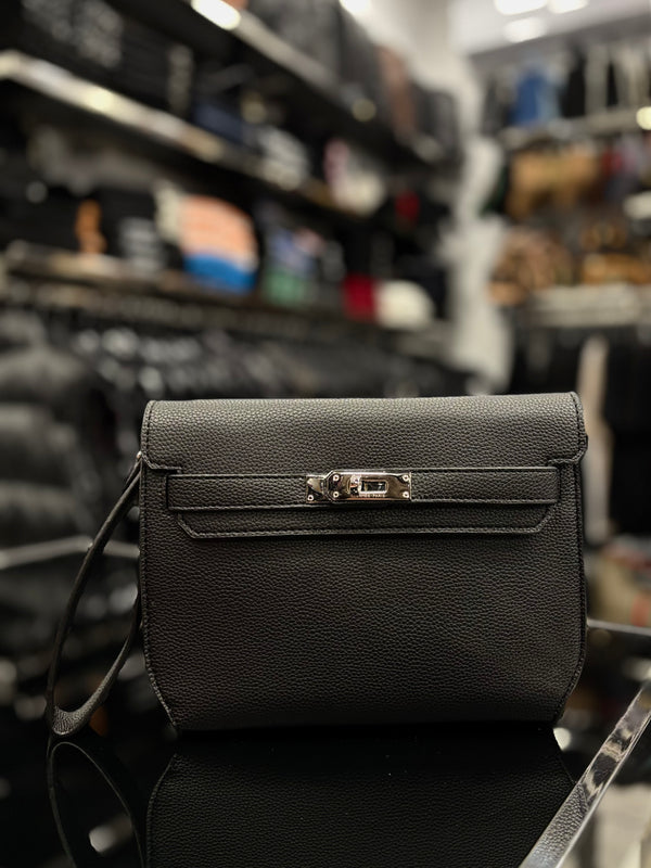 Hermès Kelly Dépêches 25 Pouch black bag